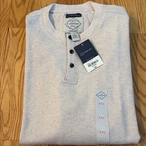 St. John's Bay Oatmeal Heather super soft Henley Shirt